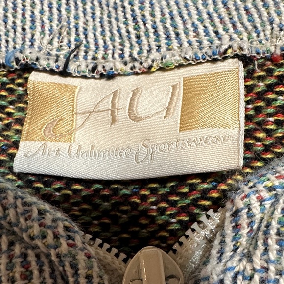 Vintage Art Unlimited Winter Wonderland Knit Cardigan blanket sweater small - Picture 2 of 12